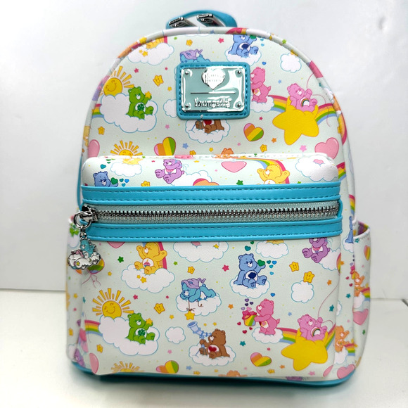 New Loungefly Care Bears AOP Mini Backpack NWT 40th Anniversary Bag - Picture 1 of 11